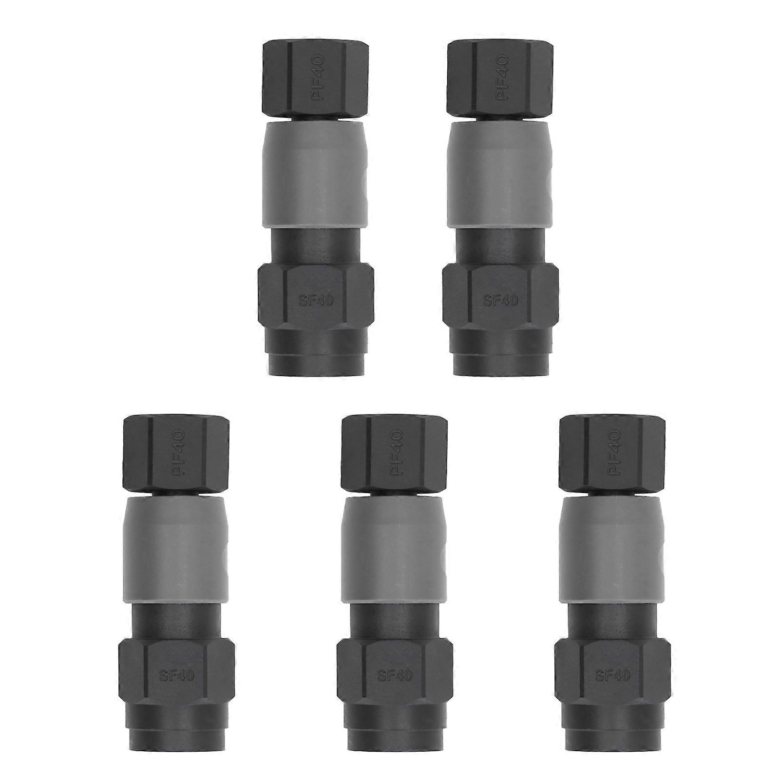 5 Sets Pneumatic Fitting Air Coupler Quick Connector Type C Self Locking Female Thread(SF+PF-40 )