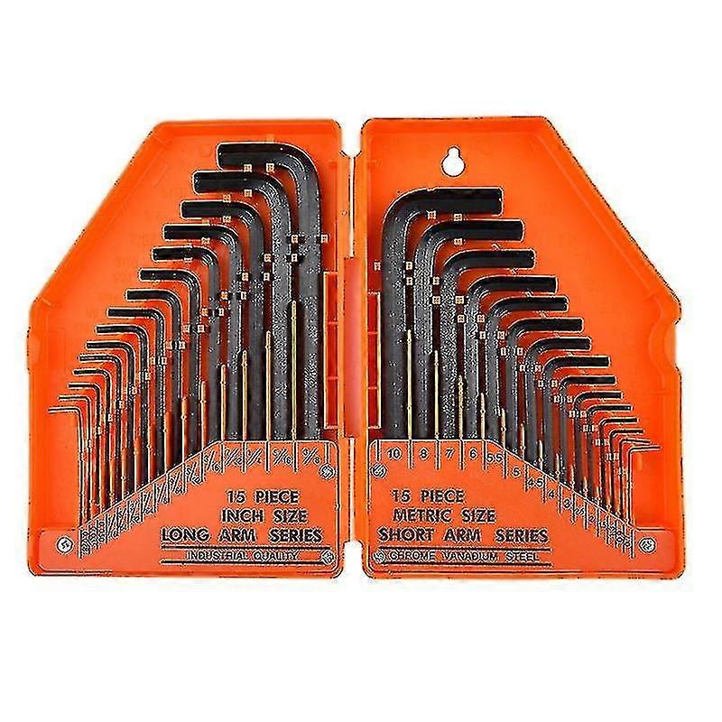 Hex Key Set, Allen Wrench Set Inch/metric 30-piece Mm(0.7mm-10mm)