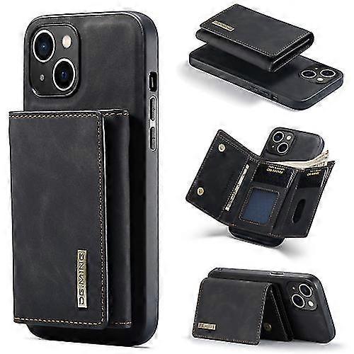 Compatible with Iphone 15 Dg.ming M1 Series 3-fold Multi Card Wallet Leather Mobile Phone Case