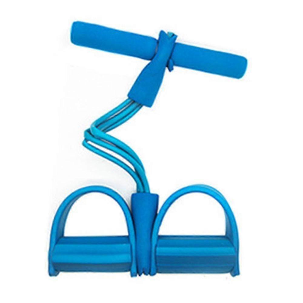 4 Tubes Multifunction Leg Exerciser Sit Up Bodybuilding Expander(blue)