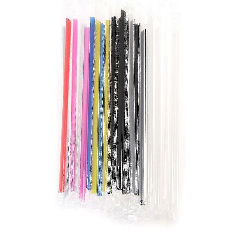 100pc Klar Einzeln verpackt Trink-pp Strohhalme Getränke Strohhalme Party Zubehör