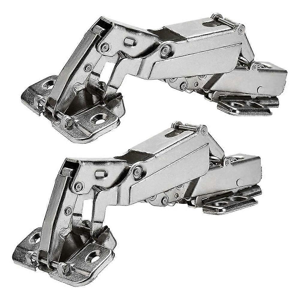 2pcs 175 Degree Hinges Frameless Cabinet Doors Hinges Concealed Hydraulically Adjustable