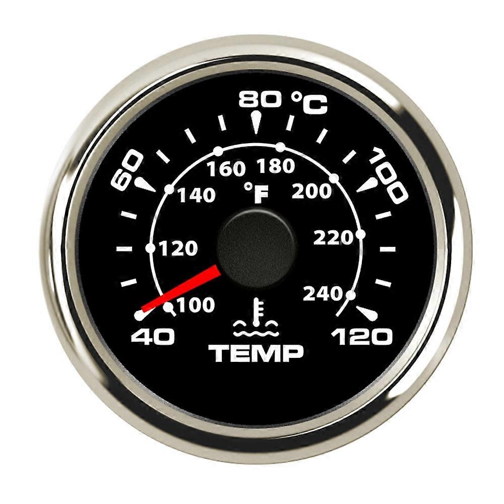 7 Farben Licht Marine Wasser Temperaturmesser 52mm Boot Auto Wassertemperatur Meter 40 ~ 120 Celsius Wassertemperatursensor -3/8 NPT
