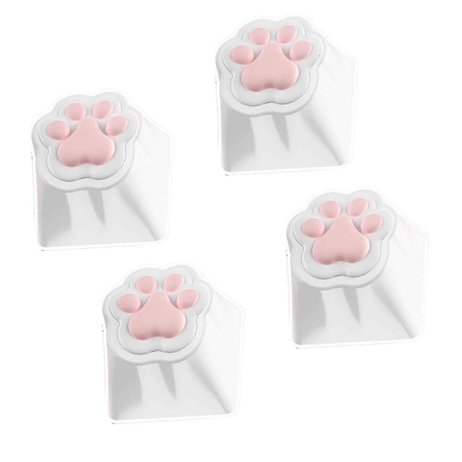 4pcs Cat Claw Keycap Soft Silicone Ergonomic Design Universal Custom Gaming Keycaps Mechanical Keycaps