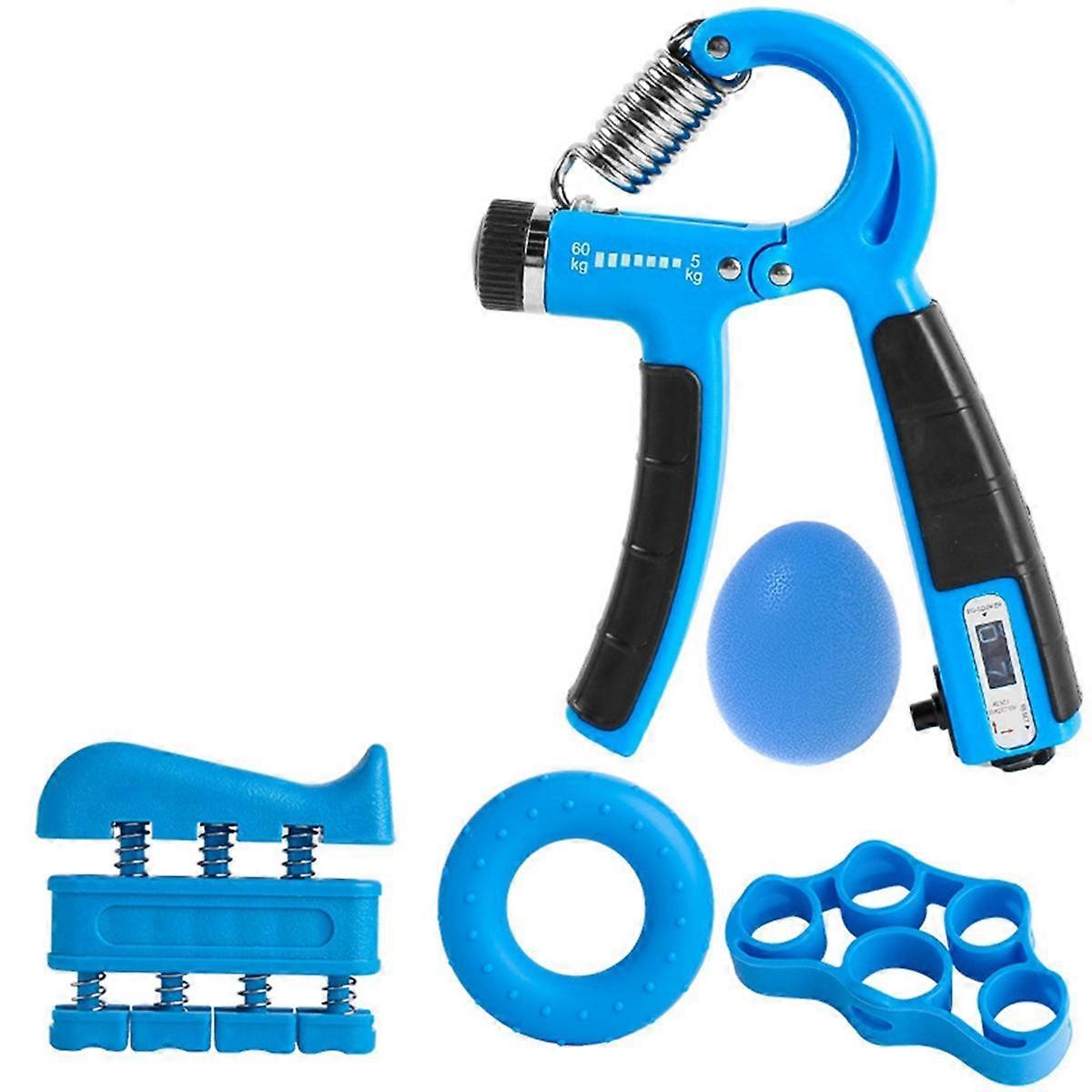 Ensemble de pinces réglables FiveFinger Puller Wrist Trainer Fitness FivePiece Set Blue