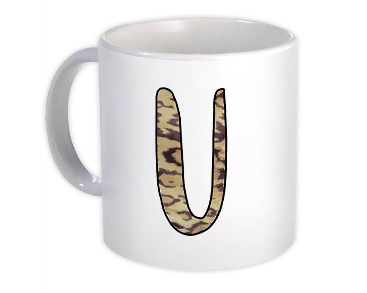 Gift Mug: Monogram Letter U Initial