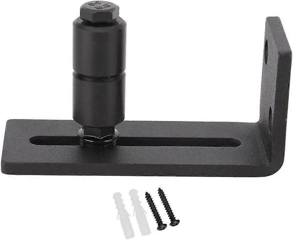 Barn Door Floor Guide, Sliding Barn Door Hardware Kit Wall Mounted Bottom Guide with 8 Setup Options Flush Design Bottom Flat Door Guide Stay Roller