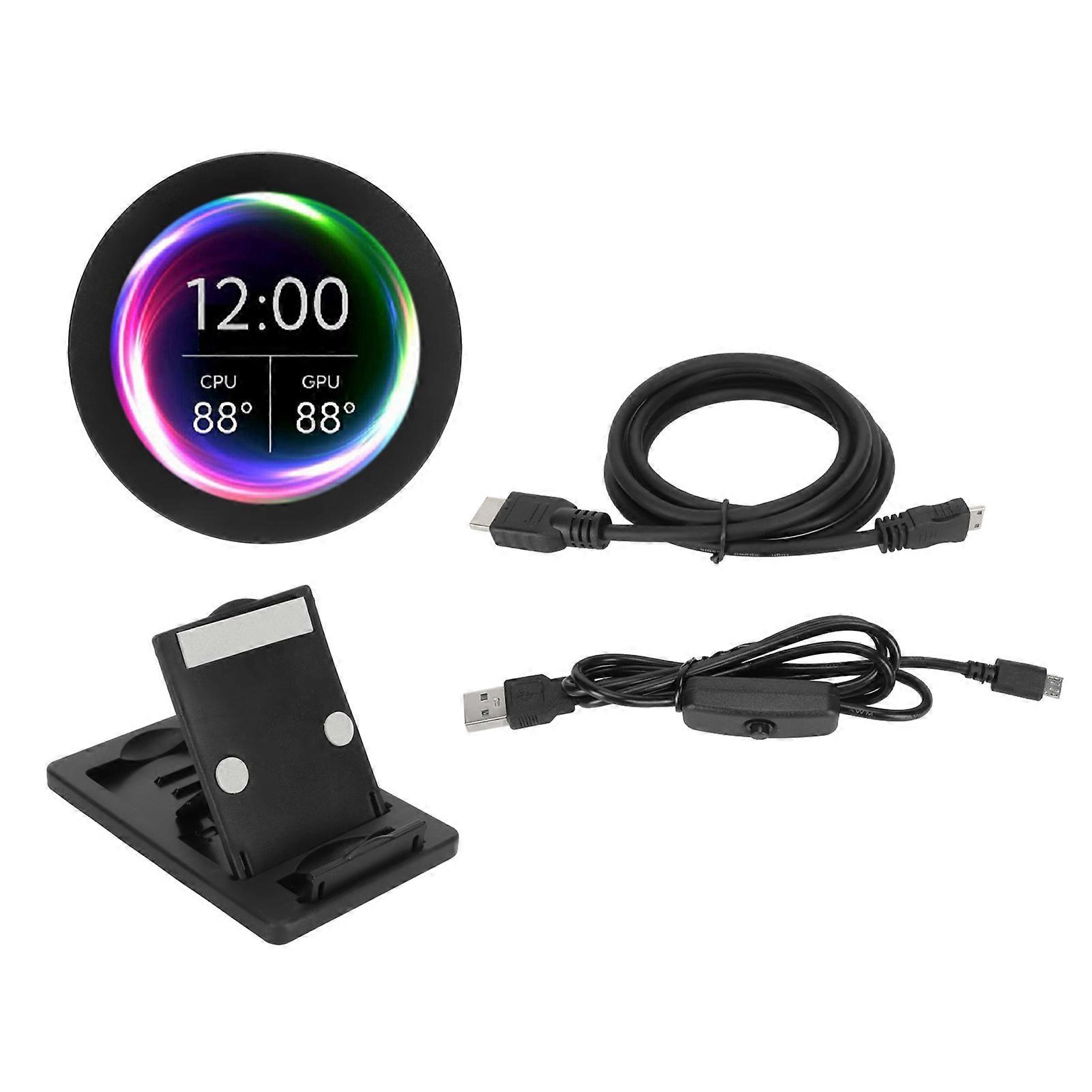 IPS Mini Runder Bildschirm 480x480 für AIDA64 PC CPU RAM HDD Datenmonitor PC Sub Display für Gehäuse für Windows für Linux