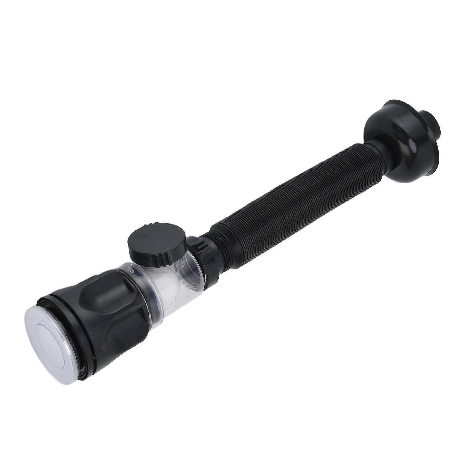 Basin Drain Pipe Flexible PVC Hose for Kitchen and Bathroom Multi-Function Black