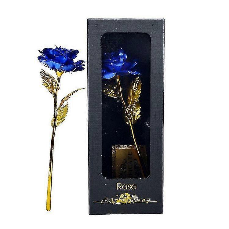 ارتفع الخلود المطلي بالذهب في علبة هدايا رقائق الذهب روز هدية عيد الحب