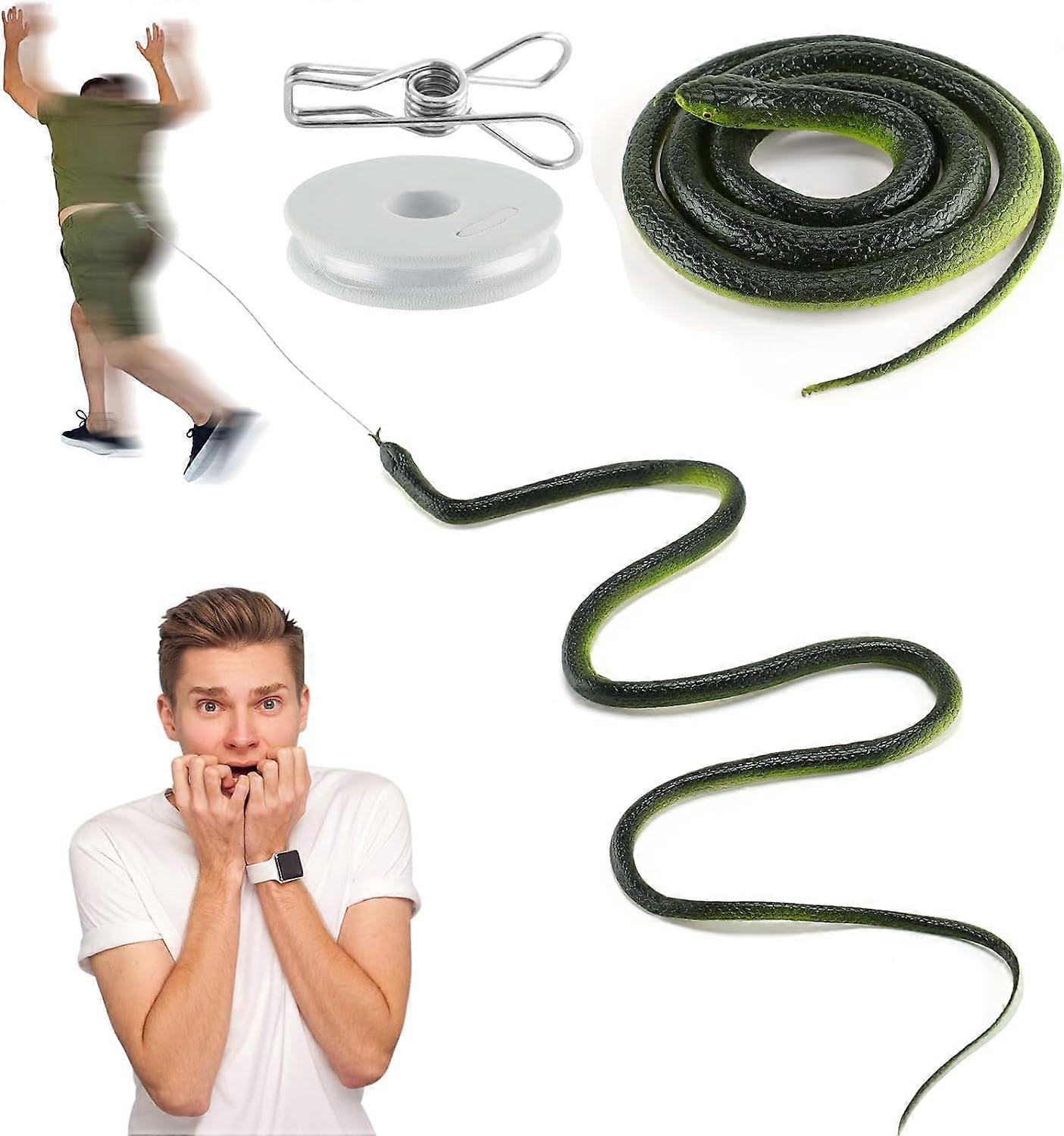Snake Prank with String Clip - Clip on Snake Prank, DIY Golf Snake Prank,100% New