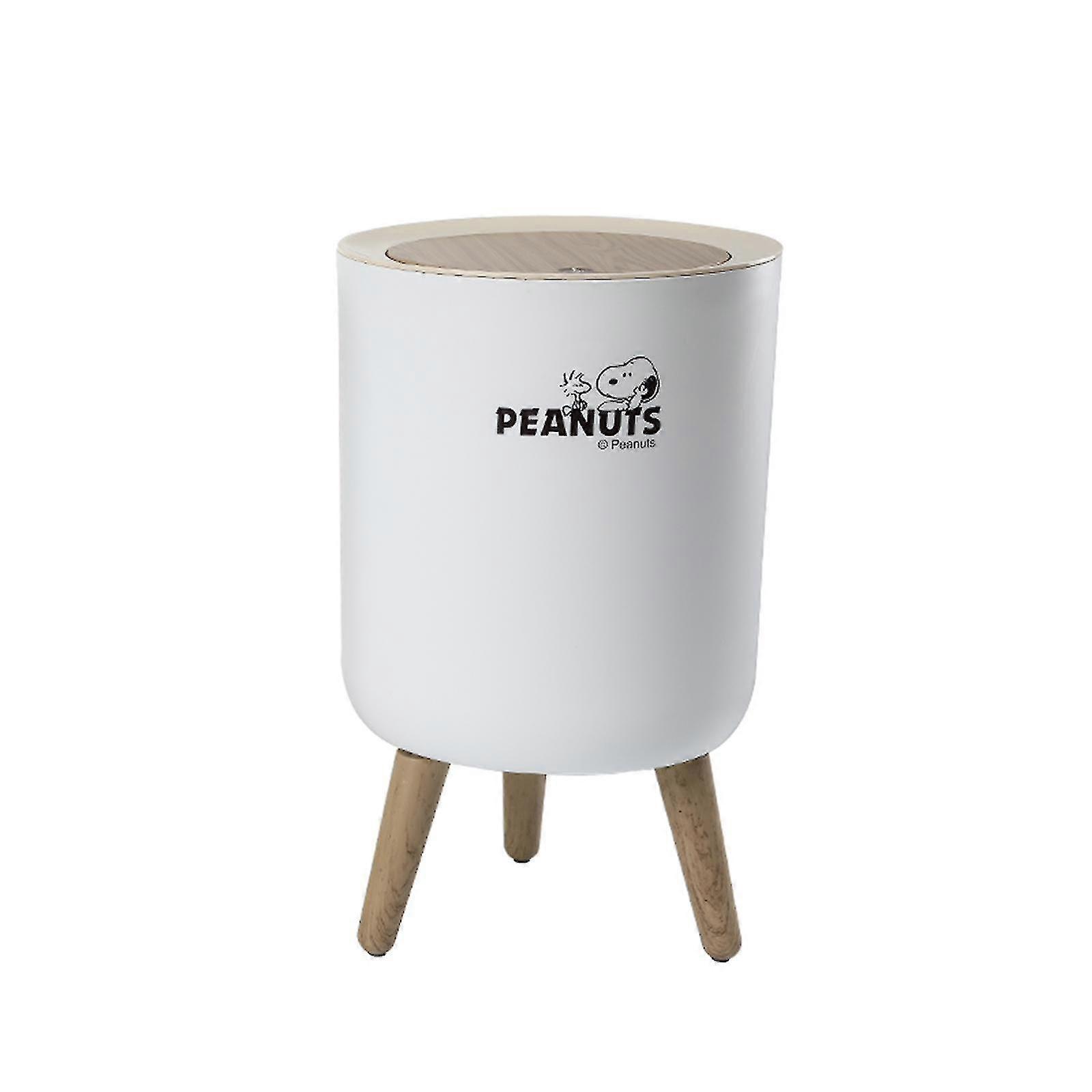 Snoopy Garbage Can Tool Home Decoration Cartoon Design For Table Press With Cover Storage Box