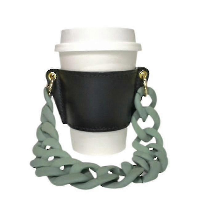 Coffee Cup Sleeve With Leather Holder Hand Crank High Quality