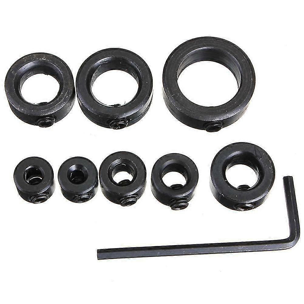 Drill Depth Stop Collars Spacing Ring Locator Woodworking Tools With Wrench