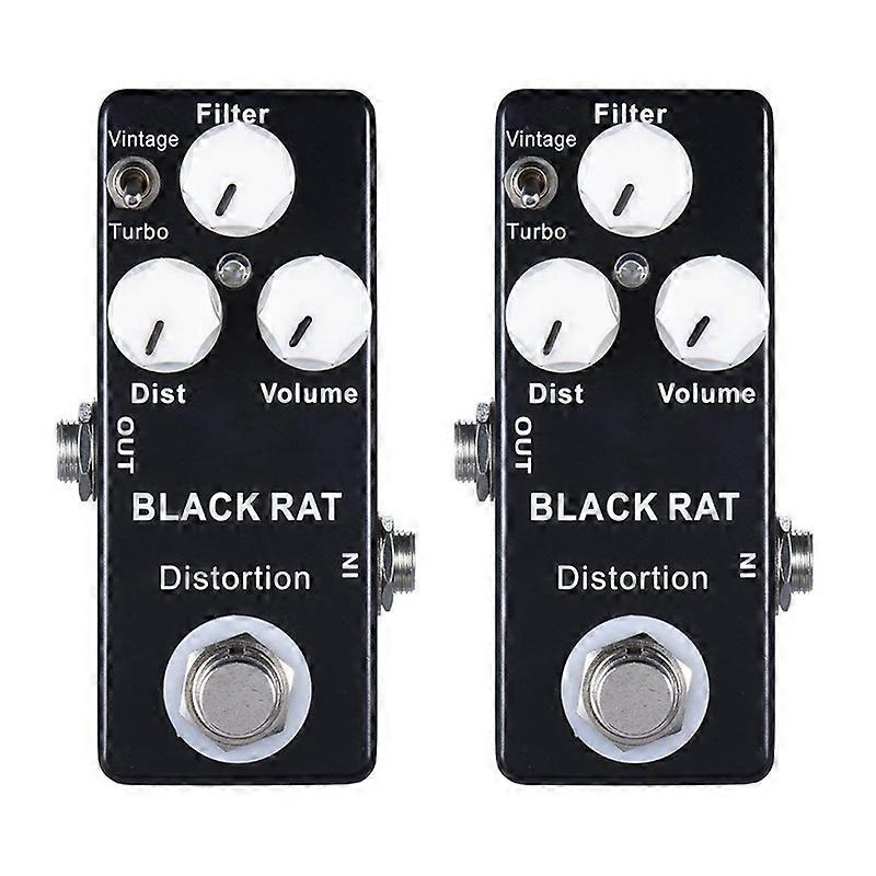 Mosky 2X Black RAT Distortion Mini Guitar Effect Pedal