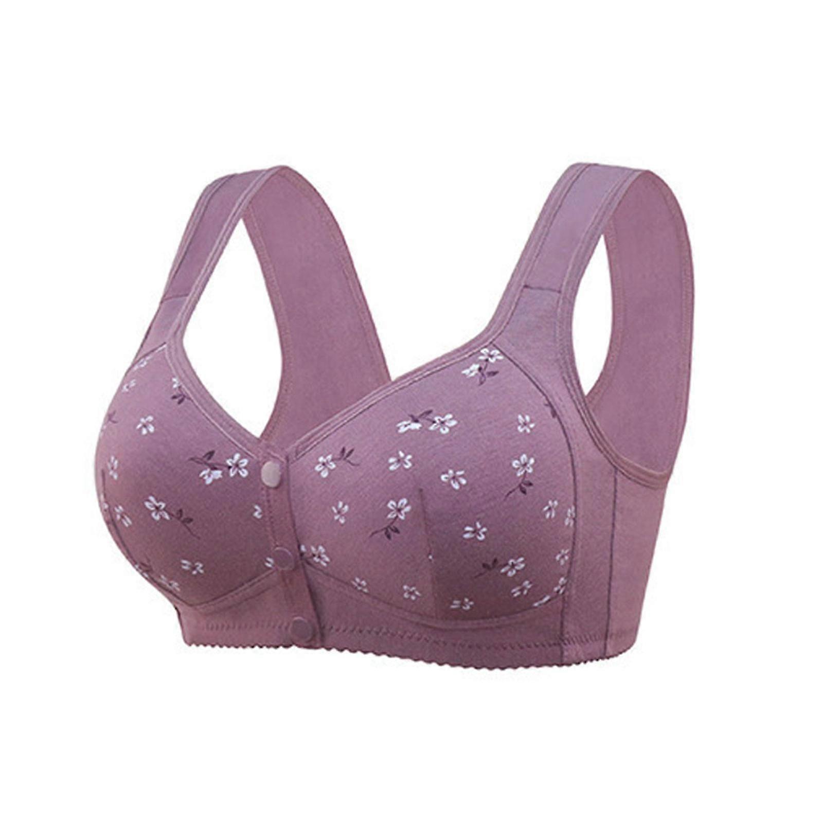 Women's Front Closure Bra Full Coverage Comfortable Breathable Bra For Seniors,100% New _au