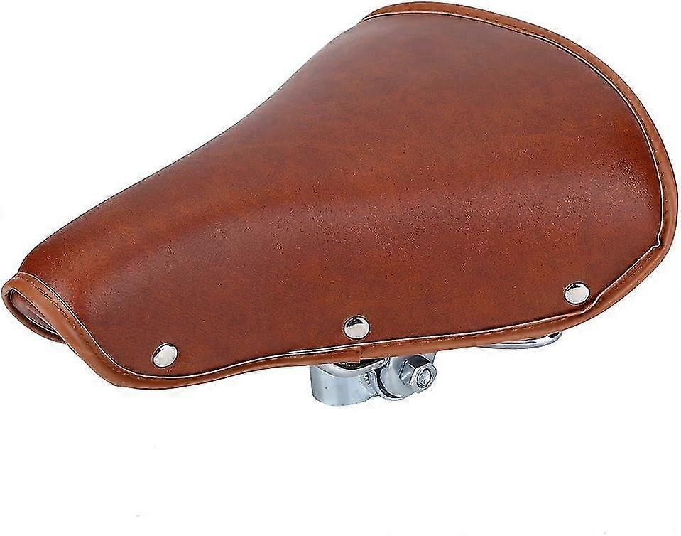 Universal Retro Brown Rivet Bequemer Federfahrradsattel
