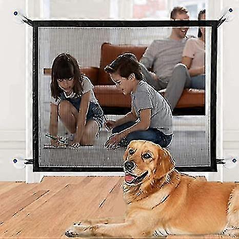 Pet Gate For Stairs And Doors, Portable And Foldable Mesh Safety Baby Gate For Kids, 71" X 28"_happyshop