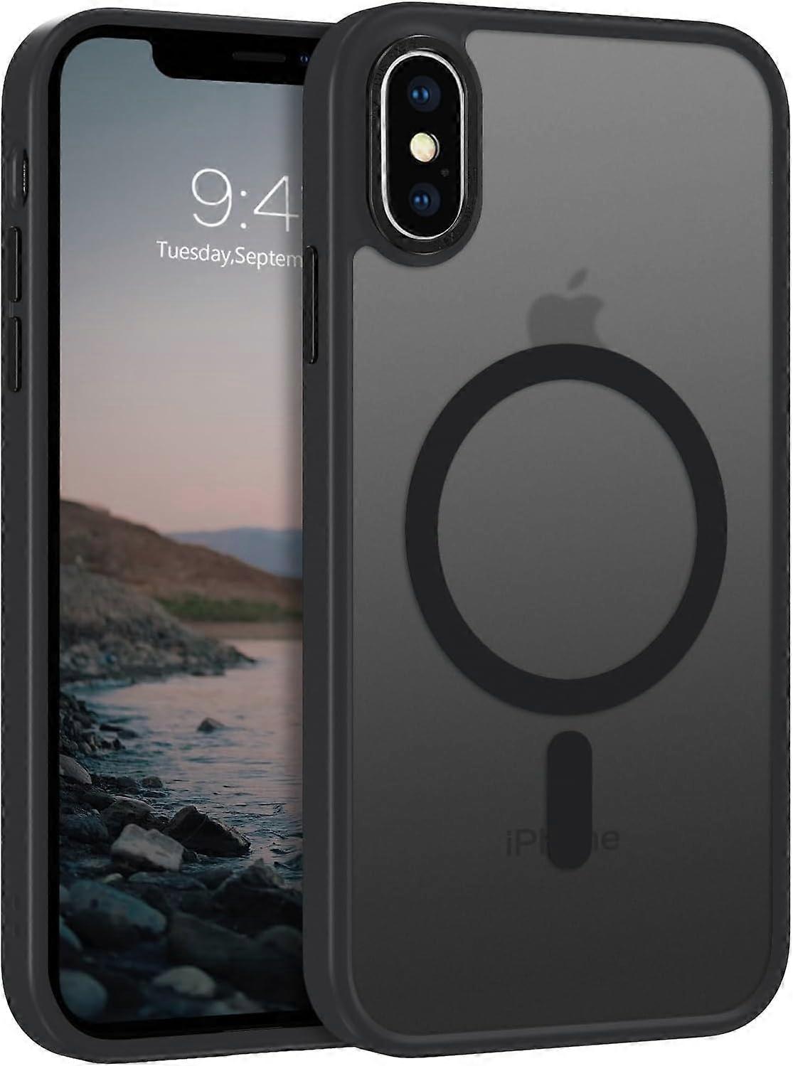 TIANYING Case for iPhone X, iPhone Xs, iPhone X/XS Magnetic Case [Compatible with MagSafe] Translucent Matte Slim Shockproof Anti-Fingerprint Anti-Scr