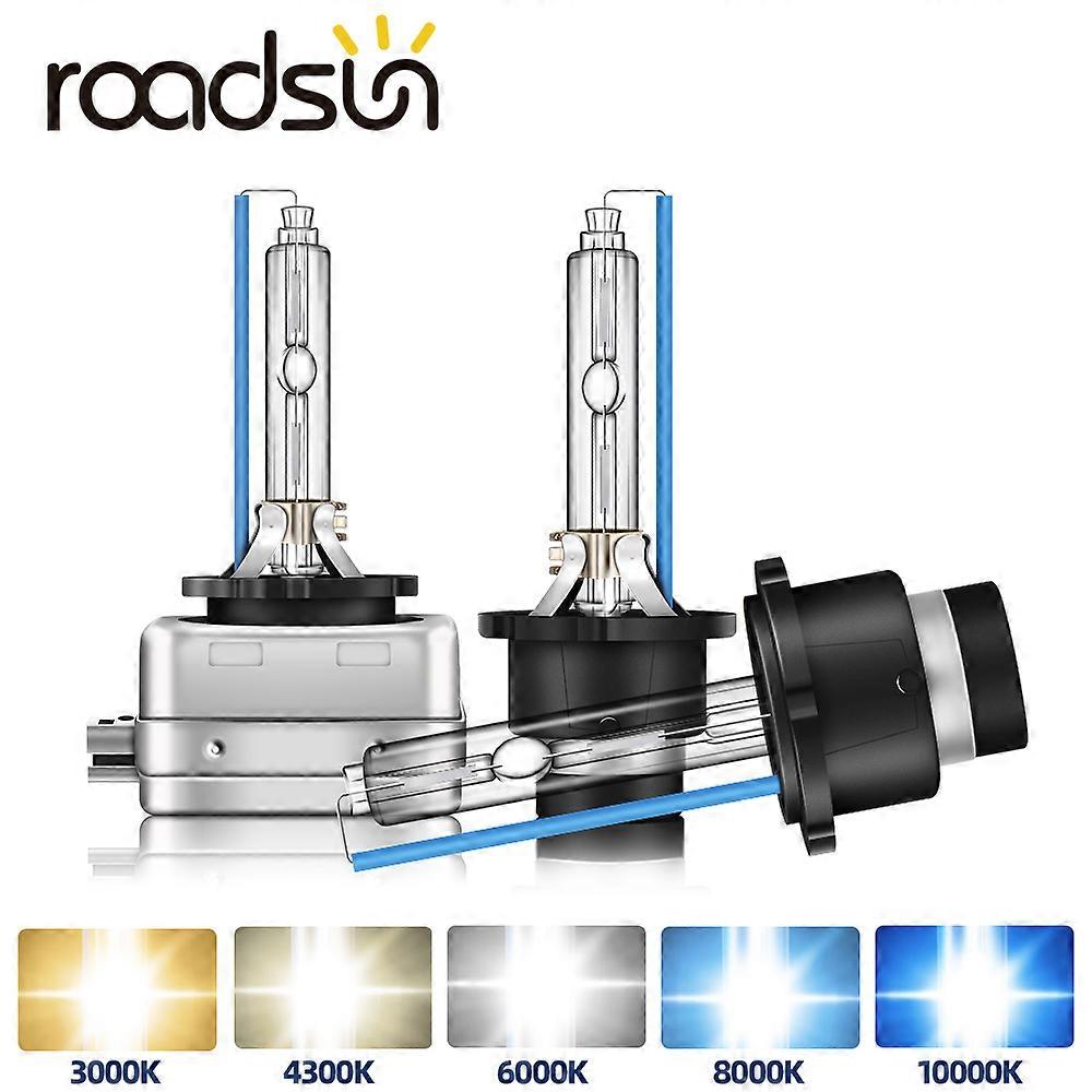roadsun 2Pcs Head D1S D2S D3S D4S HID Car Xenon Bulb 35W D1 D2 D3 D4 Head 4300K 6000K 8000K 10000K Auto 12V