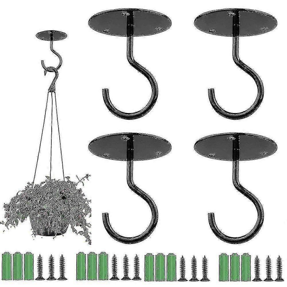 Heavy Duty Wall Mount Ceiling Hook, 4 Pieces Ceiling Hooks For Hanging Plants A