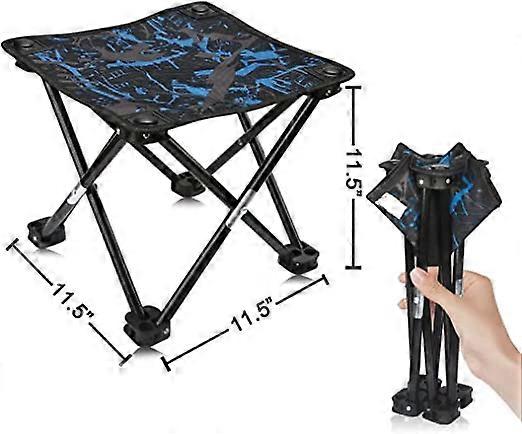 (Camouflage)Camping Stool Portable Folding Stool Portable Chair Mini Foldable Stool Fishing Stool for Adults Fishing Hiking Gardening and Beach with C