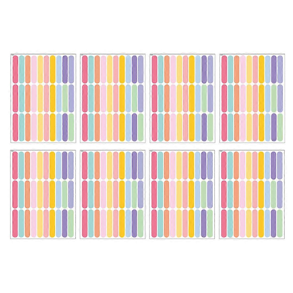 8 Sheets of Colorful Wall Stickers Kids Bedroom DIY Decorative Removable Wall Decals