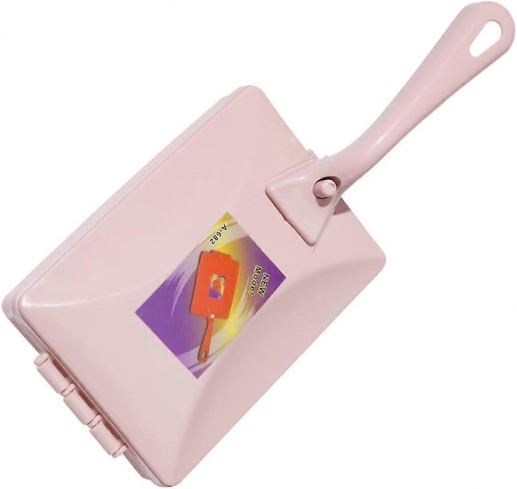 Carpet Debris Brush, Multifunctional Handheld Double Roller Roller Sweeper, Sofa Carpet Sweeper Pink