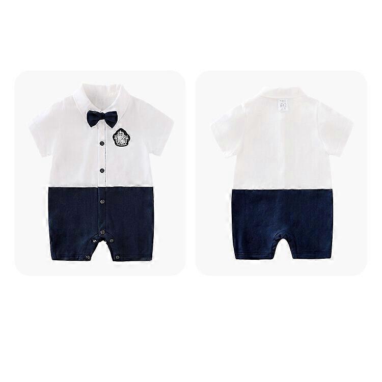 Baby Clothes Summer Short Sleeves Newborn Thin Set of clothes Baby Gentleman Romper Jumpsuit Boys - Style 10