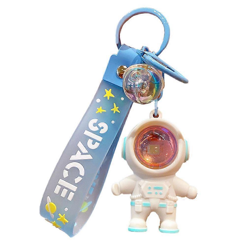 Spaceman Keychain with Letter Wristband Astronaut Keyring Sunset Projector