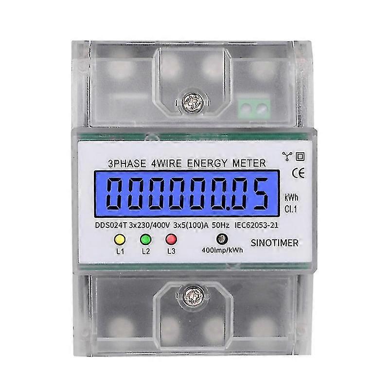 3 שלב 4 חוט צריכת חשמל אלקטרונית מד אנרגיה חכם LCD דיגיטלי תצוגה ביתית 380v