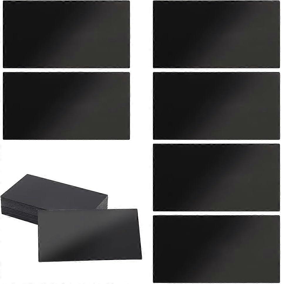 Acrylic Sheets Rectangle for DIY Wedding Place Card Black 90x50x1mm