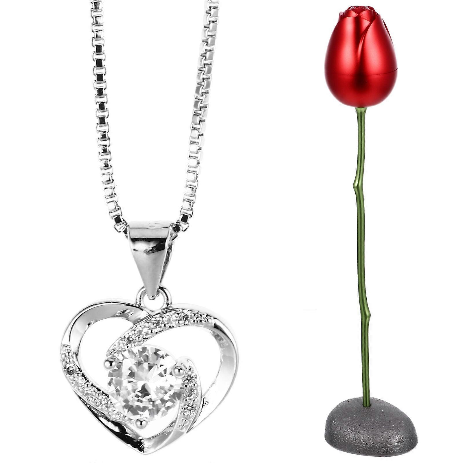 1 Satz 2 Stück Modischer Halsschmuck Schöner Halsschmuck Rosenblume