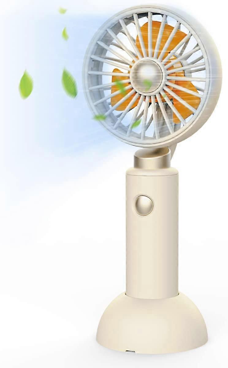 Portable Handheld Fan, Battery Operated Rechargeable Personal Fan, 3 Speed Personal Desk Table Fan with Base, for Outdoor Activities, Summer Gift for