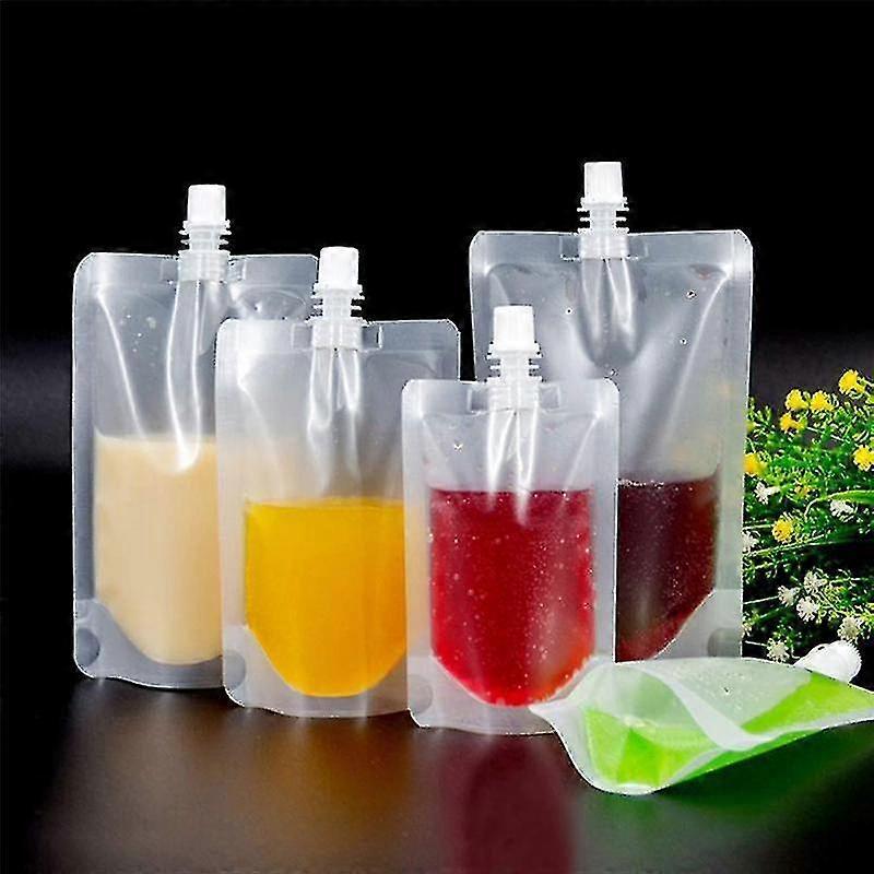 50pcs 200ml υγρό πουγκί στομών τσαντών συσκευασίας ποτών αποδείξεων 200ml υγρό για το Cof γάλακτος χυμού ποτών - MXBC