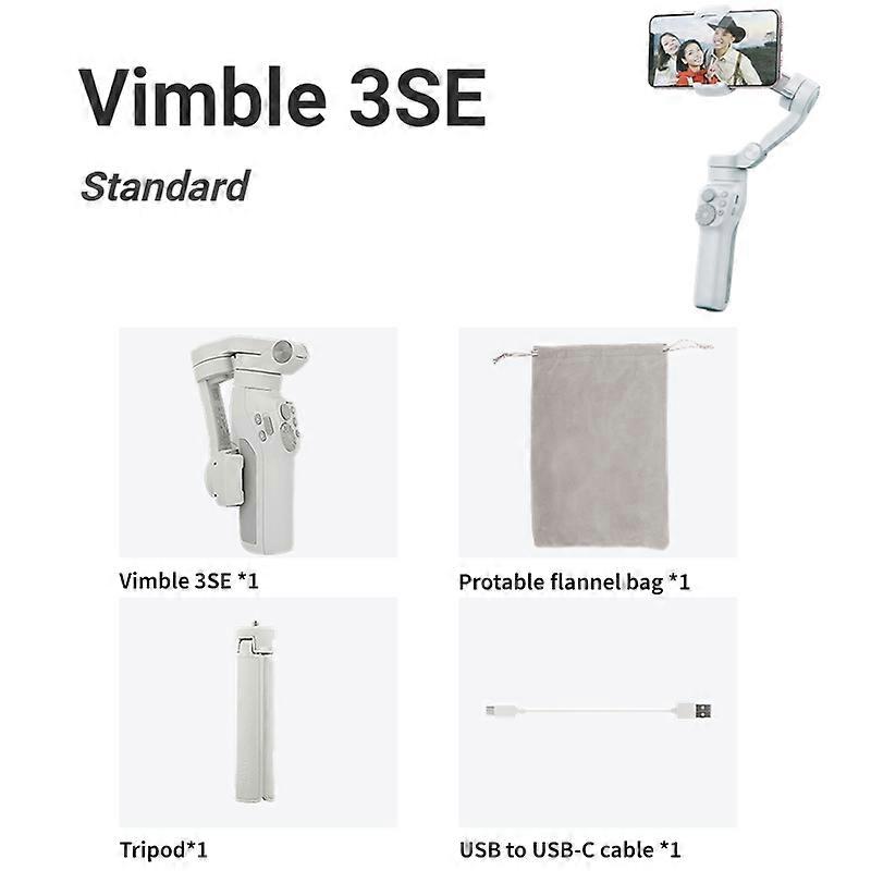 FeiyuTech Official Vimble 3SE 3-Axis Handheld Gimbal Portable and Foldable for iPhone 14 Pro Max Samsung