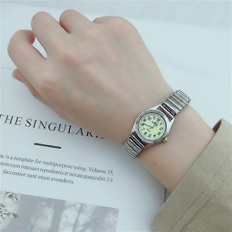 2021 Spring Strap Elderly Watches Wholesale Male Large Numbers Ladies Dials Middle-aged and Elderly Luminous Steel Strap Lovers