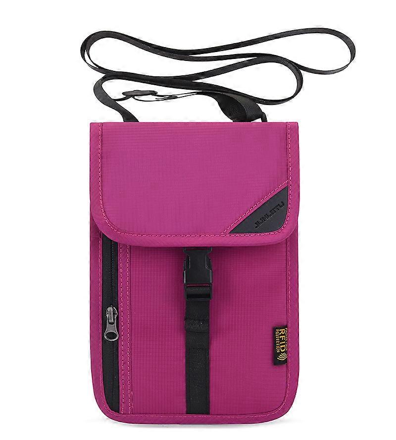 Passport Holder Security Neck Stash Pouch Wallet Bag with Blocking for Travel Portable Card Holder Women Men Purse