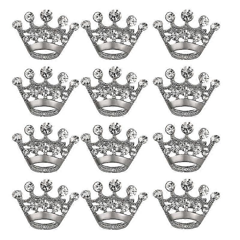 12pcs Tiara Crown Brooch Pin Tw