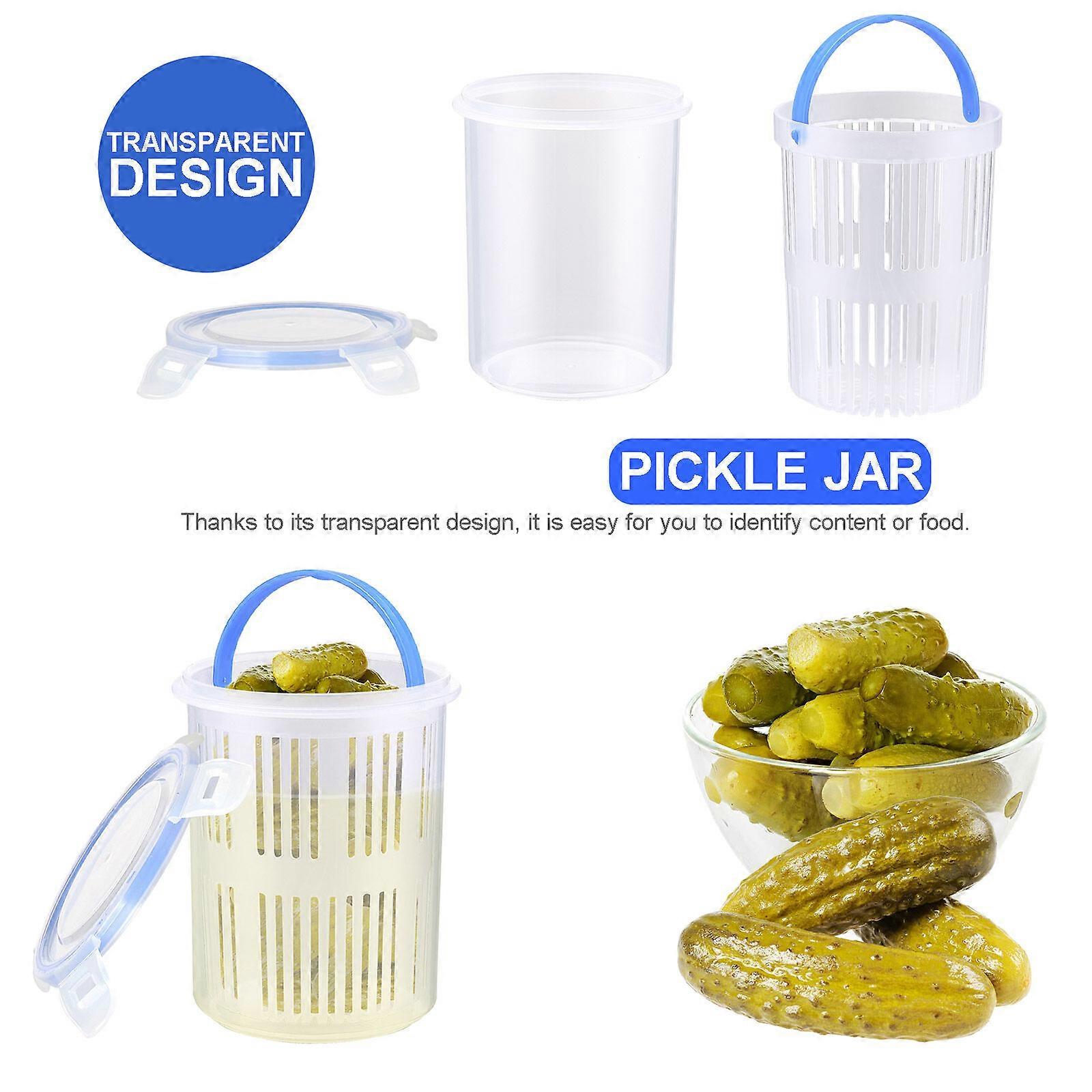 The Buybox Pickle Container with Strainer, Jalapeno/Olive/Pickle Holder
