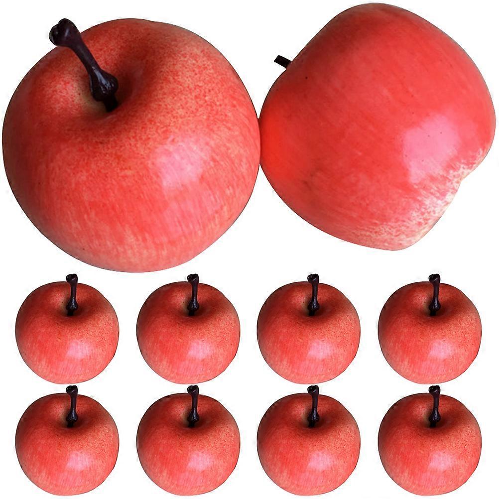 30Pcs Imitation Apples Models Decor Realistic Fruit Models Ornament Photography Props
