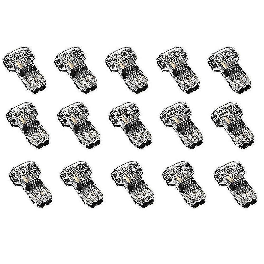 15 Pcs 3 Way 2 Pin Wire Connectors Low Voltage Universal Compact T-tap Wire Connectors No Stripping