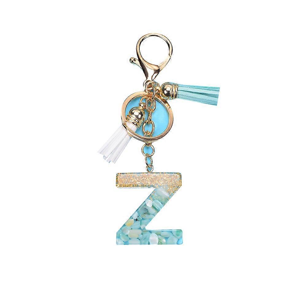 26 Letter Keychain Initial Letter Pendant Key Ring Resin Alphabet Pendant