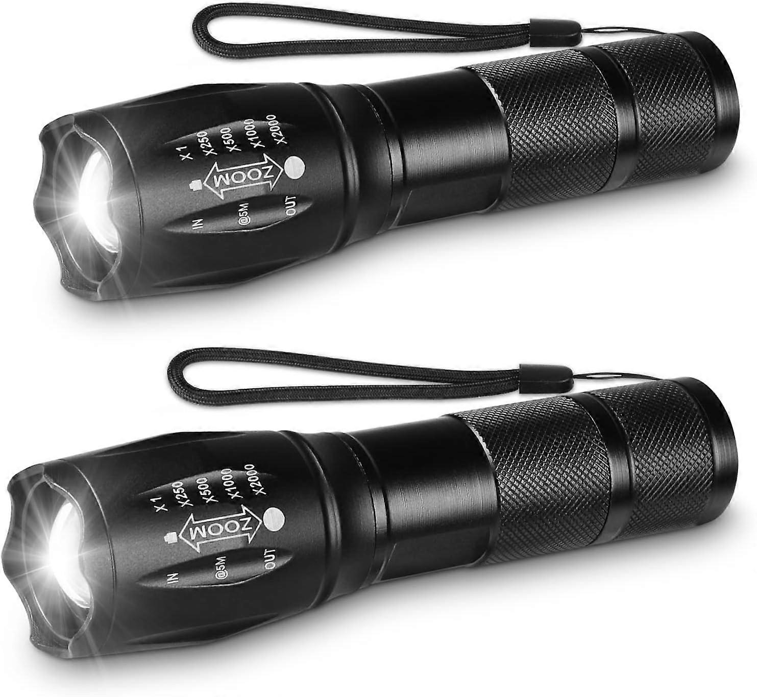 LED Flashlight, 2000 Lumens, 5 Modes, IP67 Waterproof
