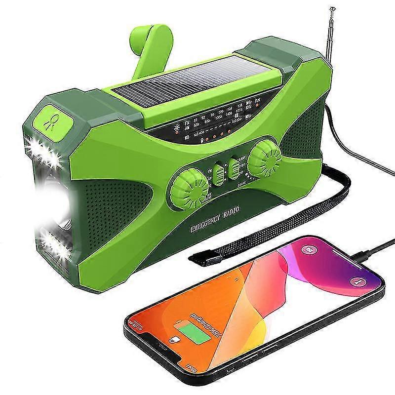 Naiwang 2022 Product 10000ma Large Capacity Solar Hand-crank Charging Emergency Radio With Flashlight