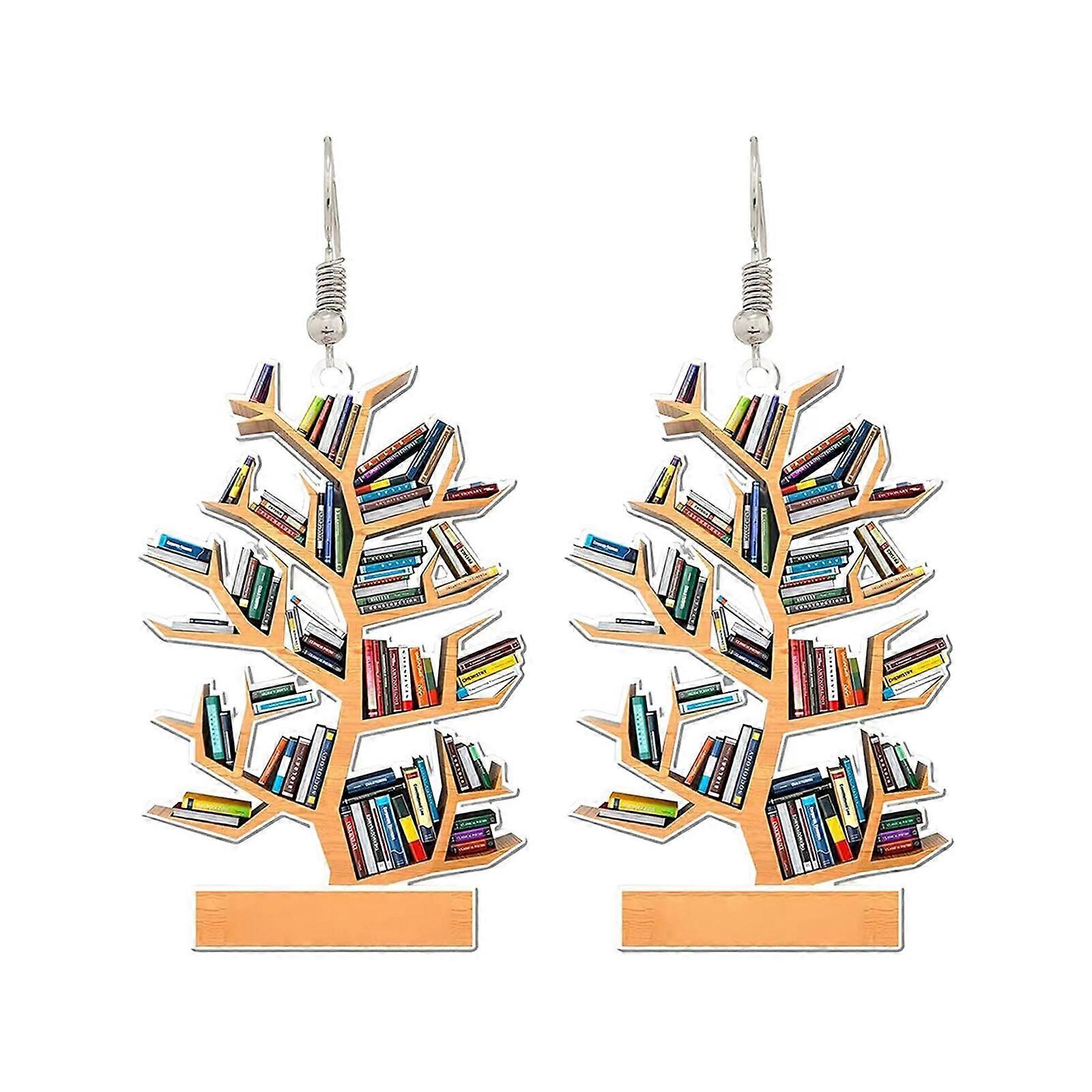 2022 Acrylic Decorative Book Lover Heart Librarian Decorative Two Hole Earrings