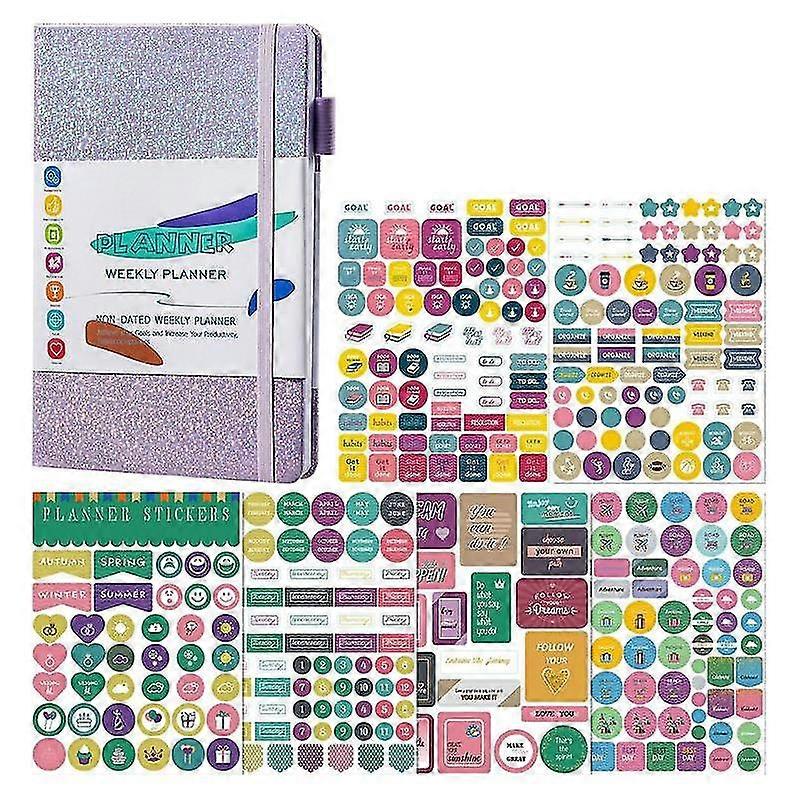 A5 Travelers Notebook 200 Sheets Bill Tracker Notebook No Date Bill Tracker Spending Tracker Daily Planner With Colored Stickers