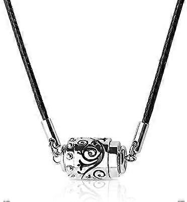 Aromatherapy Essential Oil Diffuser Necklace Pendulum Pattern Aroma Necklace with Black Rope Adjustable Locket Pendant Diffusing Necklaces For Men & W