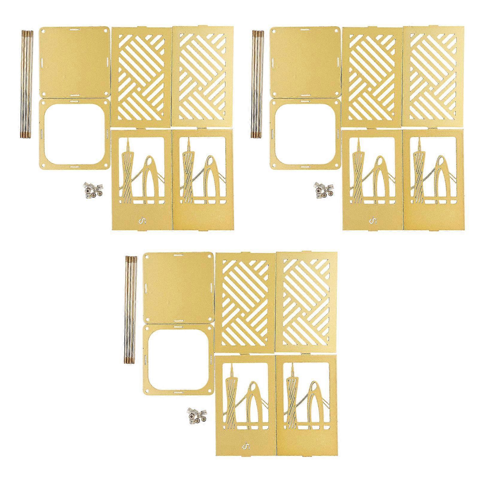 Gold Surface Electroplated Durable - Easy Assembly For Pen, Ruler, And Eraser