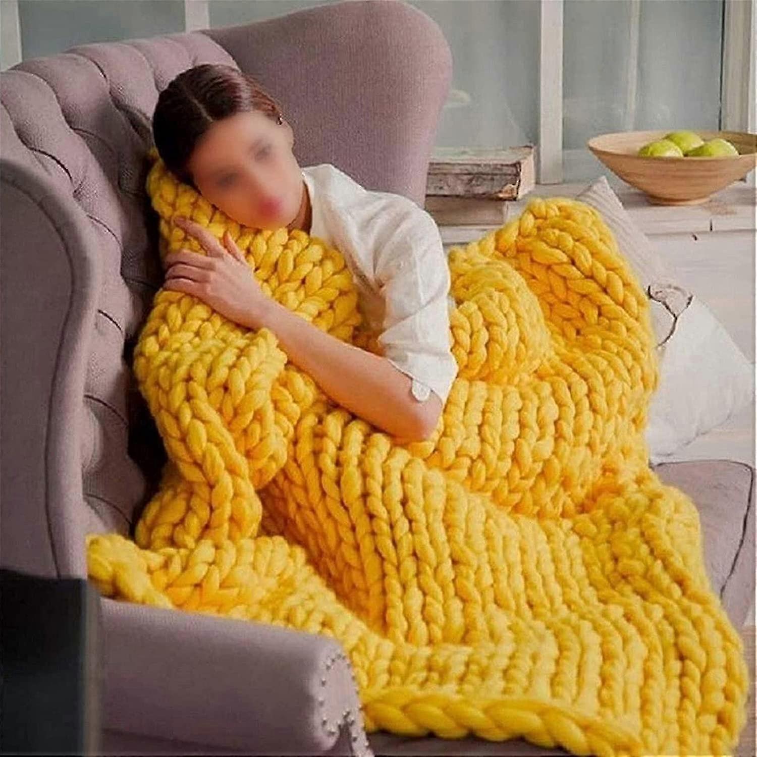 Chunky chunky knit throw 100*100cm